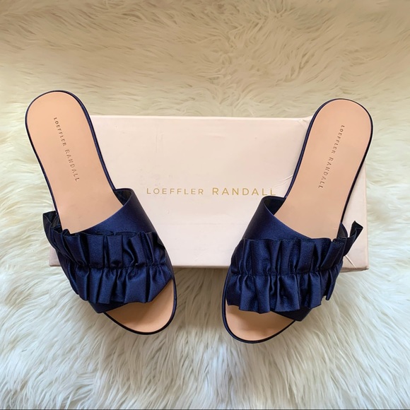 Loeffler Randall Shoes - New! LOEFFLER RANDALL Rey Eclipse Satin Slides
